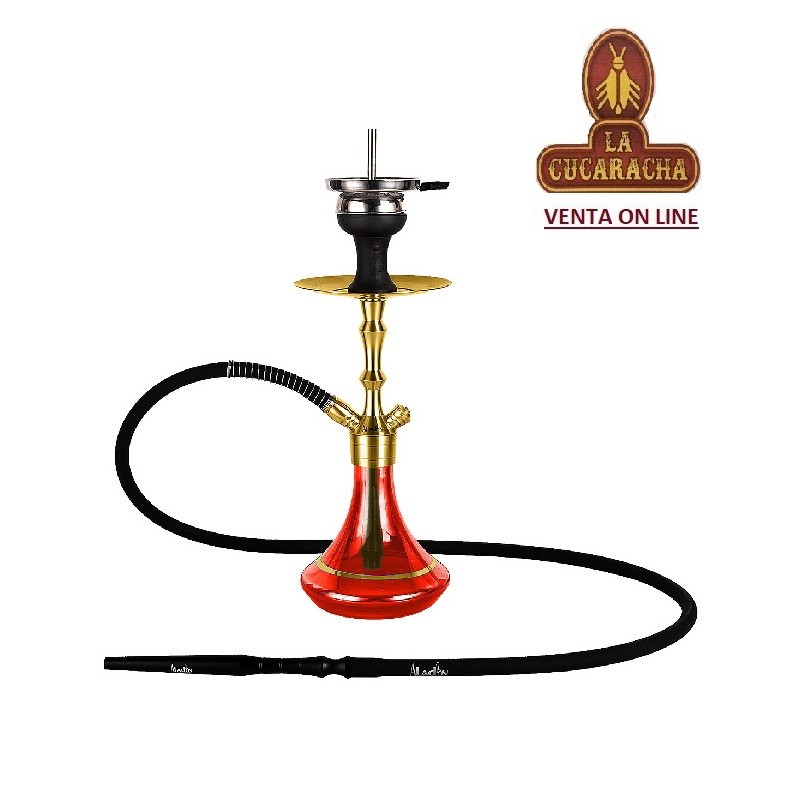 TG-41419-ALADIN-PIPA AGUA 36CM-MVP360 GOLD ROJA.