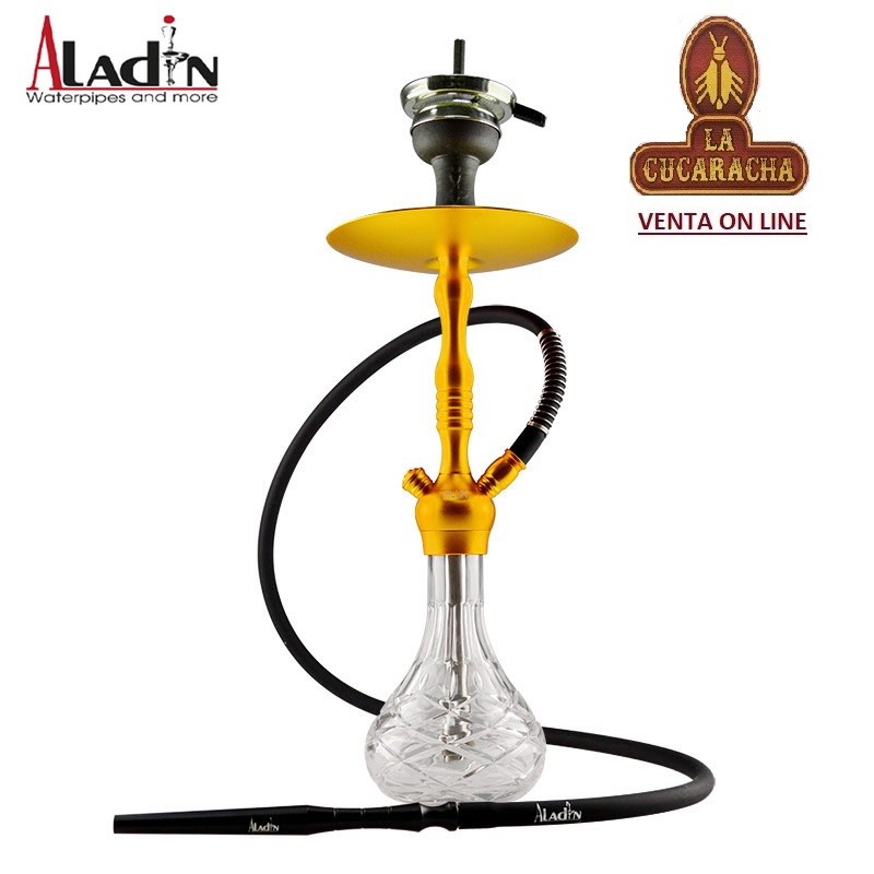 TG-41320-ALADIN-PIPA AGUA 47CM-ALU5 DORADA.