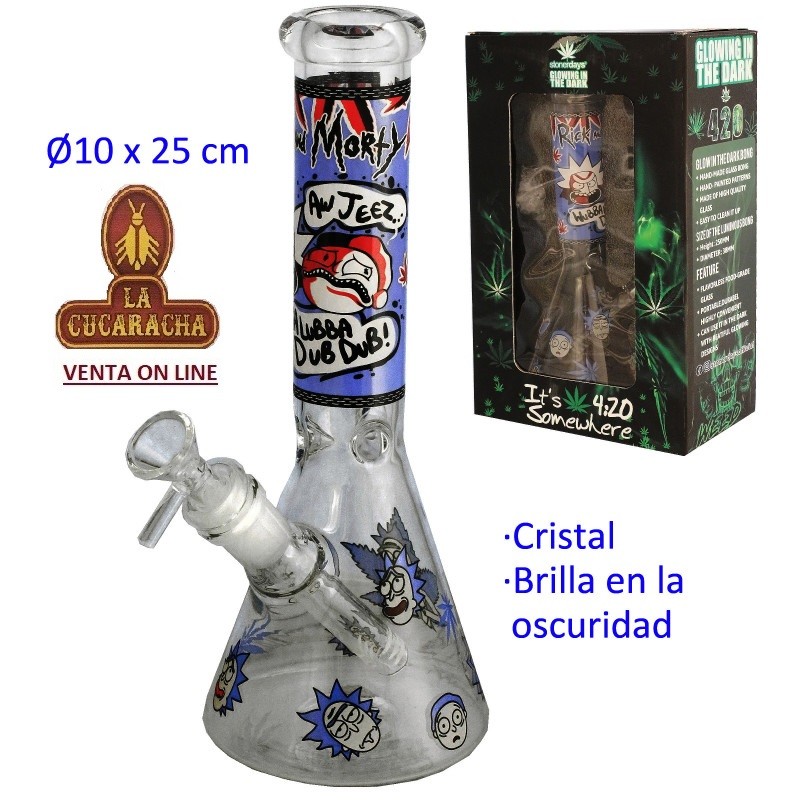 TG-45823-BONGS CRISTAL 25 CM. BRILLA OSCURIDAD.