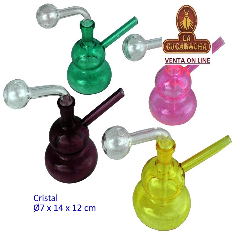 TG-45866-PACK 4-BONGS CRISTAL 14CM. COLORES ALEATORIOS.