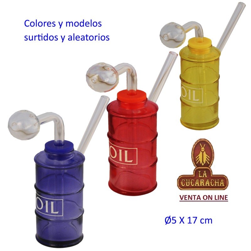 TG-45862-PACK 3-BONGS CRISTAL 17CM. COLORES ALEATORIOS.
