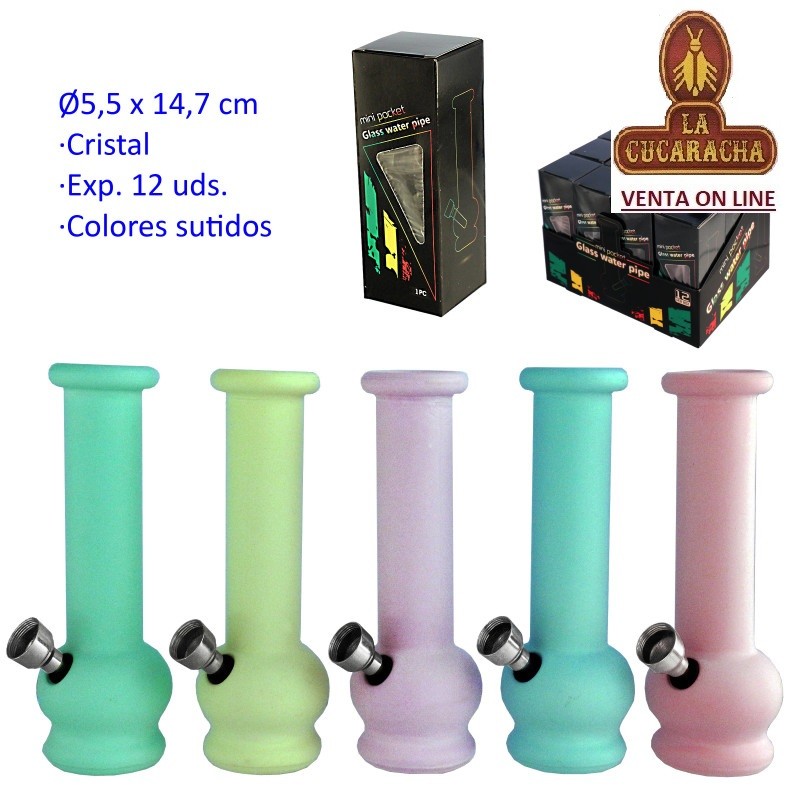 TG-45842-BONGS CRISTAL 14,7 CM. COLORES SURTIDOS CAJA 12.