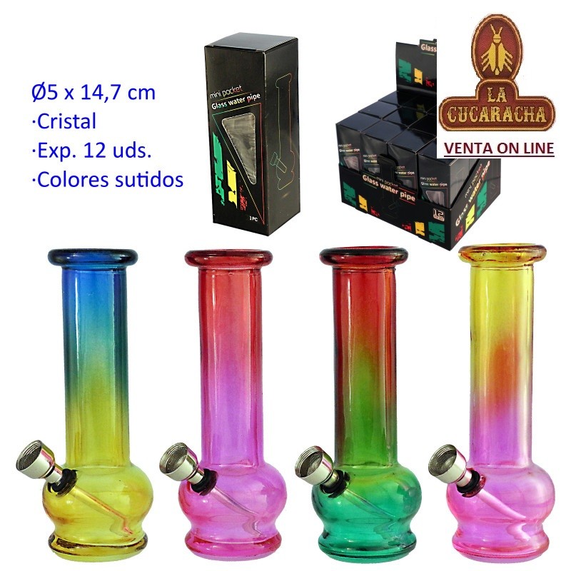 TG-45844-BONGS CRISTAL 14,7CM. COLORES SURTIDOS.