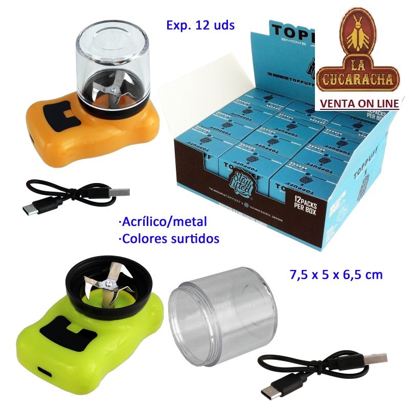 TG-44925-PACK 12-GRINDERS 6,5CM. ACRILICO-METAL.