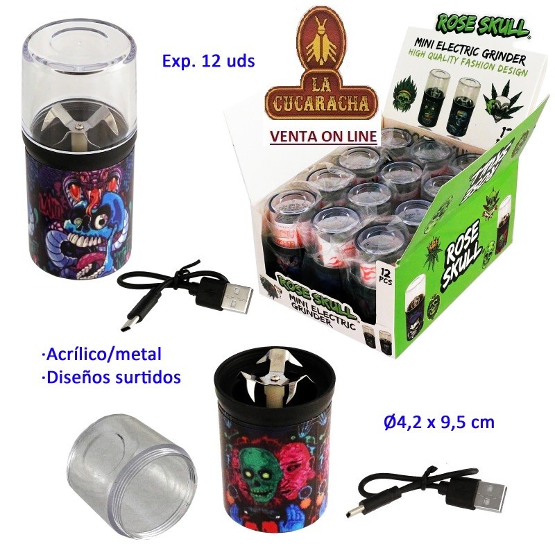 TG-44924-PACK 12-GRINDERS 9,5CM. ACRILICO-METAL.
