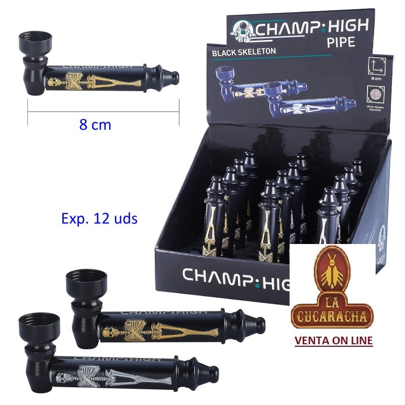 TG-45278-CHAMP-PIPAS HIERBA METAL 8CM. SKELETON EXPOSITOR 12.