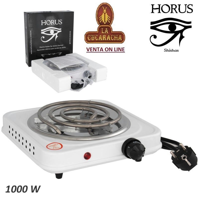 TG-41992-HORUS-HORNILLO CALENTADOR ELECTRICO SHISHAS BLANCO.