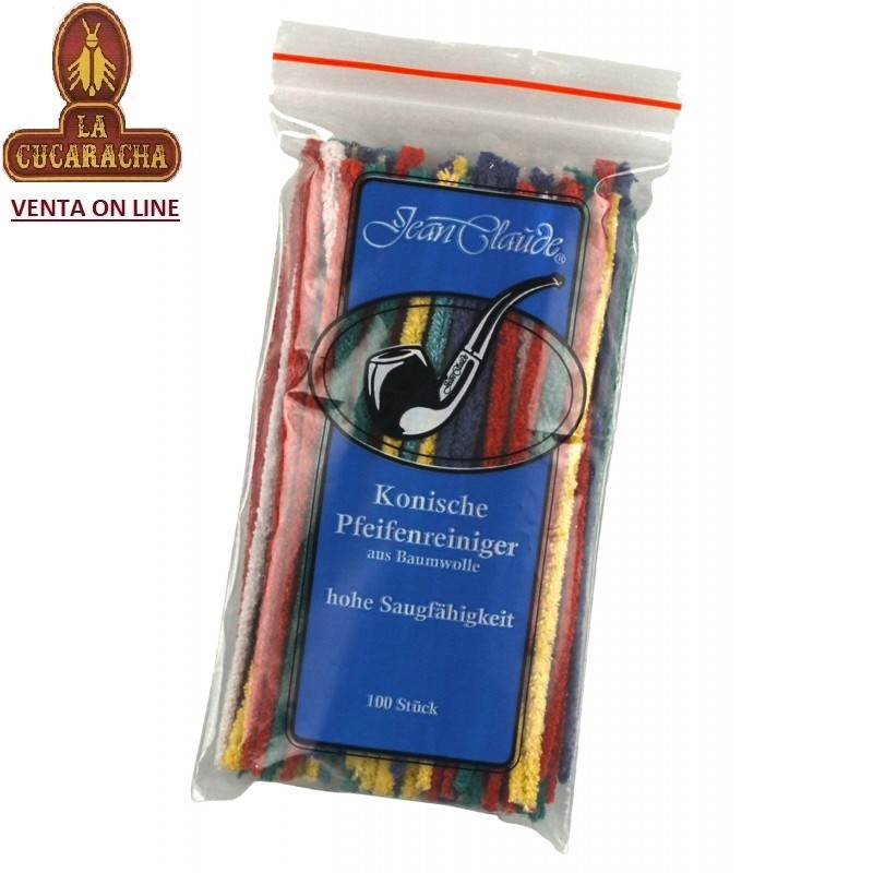 TG-35105-JEAN CLAUDE-PACK 20-Bolsas 100 escobillas limpiapipas fumar cónicas colores.