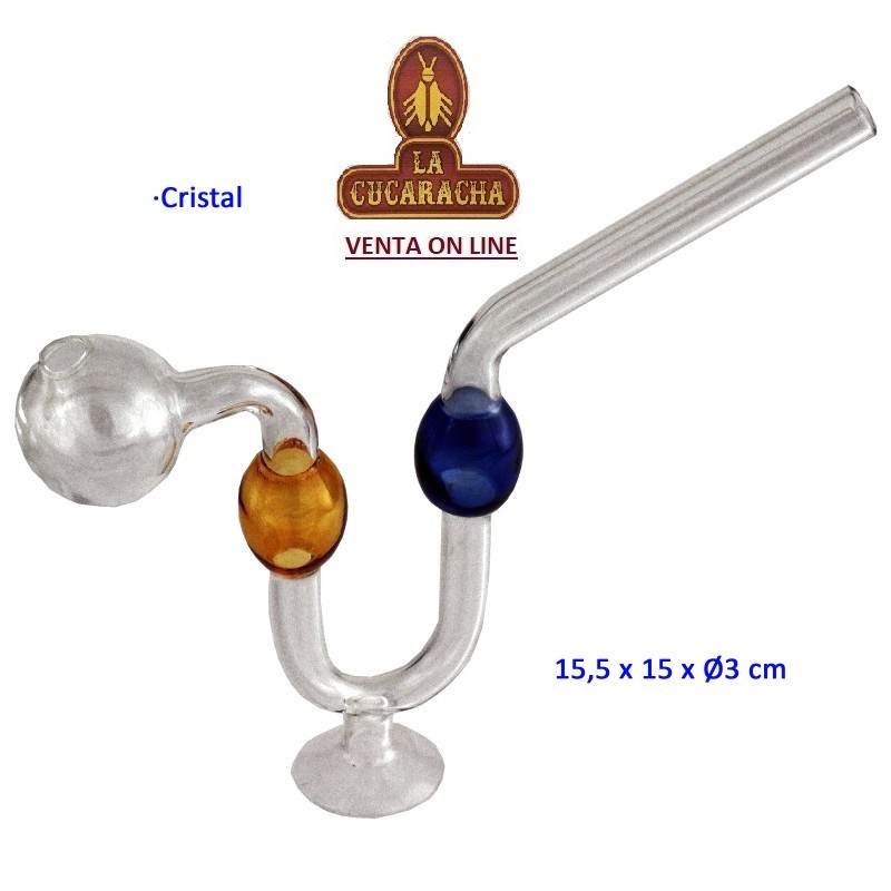 TG-45333-PACK 12-PIPA HIERBA CRISTAL 15,5X15,3CM. COLORES.