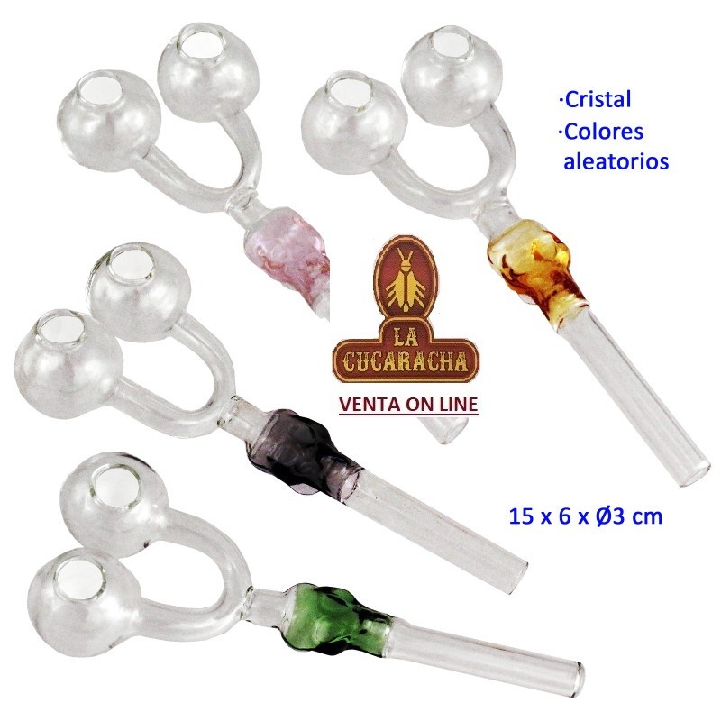 TG-45332-PACK 12-PIPAS HIERBA CRISTAL 15X6X3CM. COLORES.