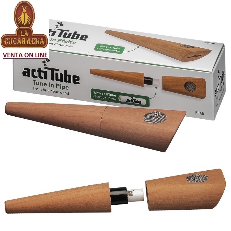 TG-45235-ACTITUBE-PIPA HIERBA MADERA PERAL 11,5CM.