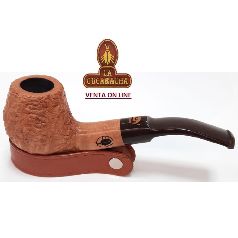 BC-23009-LA CUCARACHA-PIPA FUMAR BENT BILLIARD RUGOSA 3009.