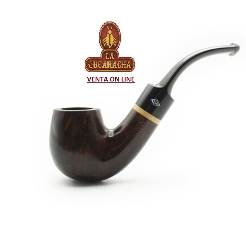 BT-21091-ENA BRUKEN-PIPA FUMAR BENT BILLIARD LISA PEQUEÑA.