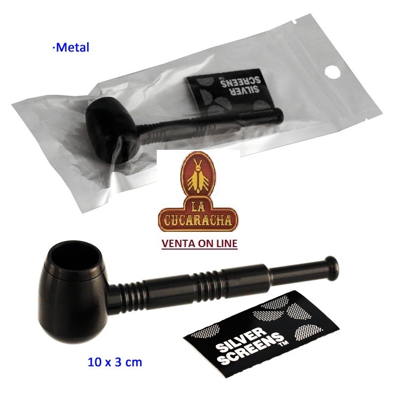 TG-45346-PIPA HIERBA METAL 10X3CM. EXPOSITOR 12.