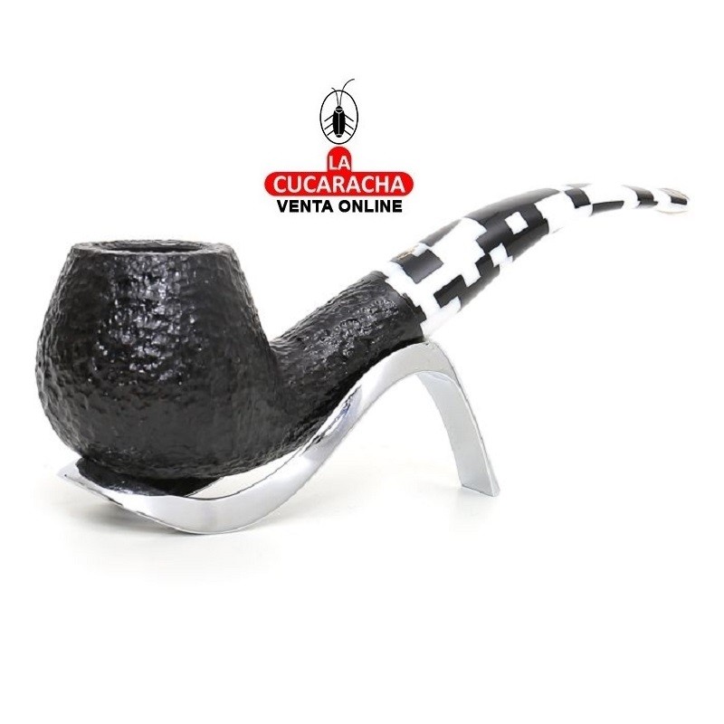 BC-P415ZNR.9-SAVINELLI-PIPA FUMAR BENT BILLIARD BRANDY RUGOSA PULCINELLA RUSTICATA 645 KS.
